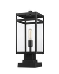 Z-LITE NURI OUTDOOR PIER MOUNTED FIXTURE (596PHMS) | 596PHMS-SQPM-BK