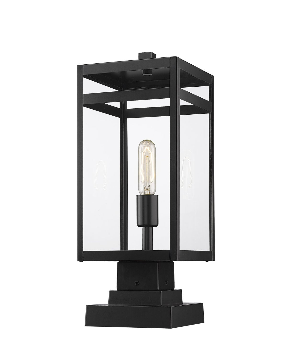 Z-LITE NURI OUTDOOR PIER MOUNTED FIXTURE (596PHMS) | 596PHMS-SQPM-BK