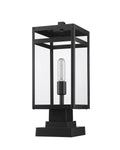 Z-LITE NURI OUTDOOR PIER MOUNTED FIXTURE (596PHMS) | 596PHMS-SQPM-BK - Post