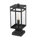 Z-LITE NURI OUTDOOR PIER MOUNTED FIXTURE (596PHMS) | 596PHMS-SQPM-BK