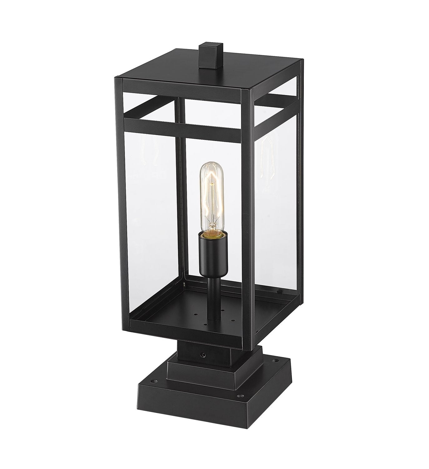 Z-LITE NURI OUTDOOR PIER MOUNTED FIXTURE (596PHMS) | 596PHMS-SQPM-BK