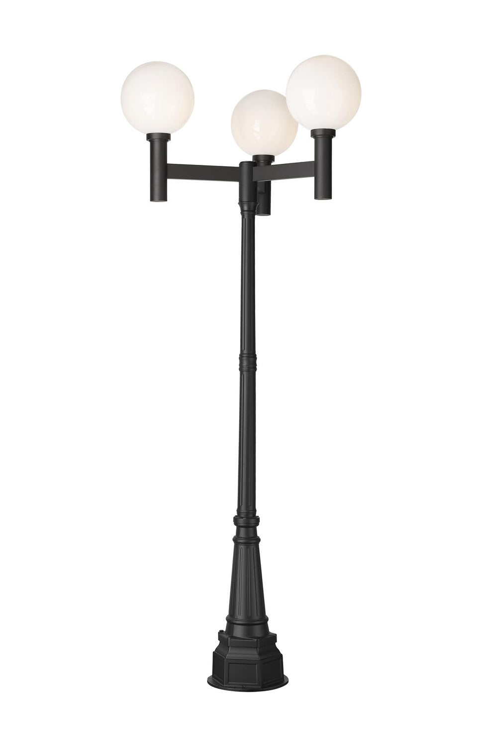 Z-LITE LAURENT OUTDOOR POST MOUNTED FIXTURE | 597BP3-564P-BK - Post