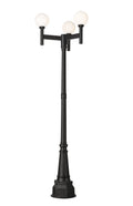Z-LITE LAURENT OUTDOOR POST MOUNTED FIXTURE | 597MP3-564P-BK - Post