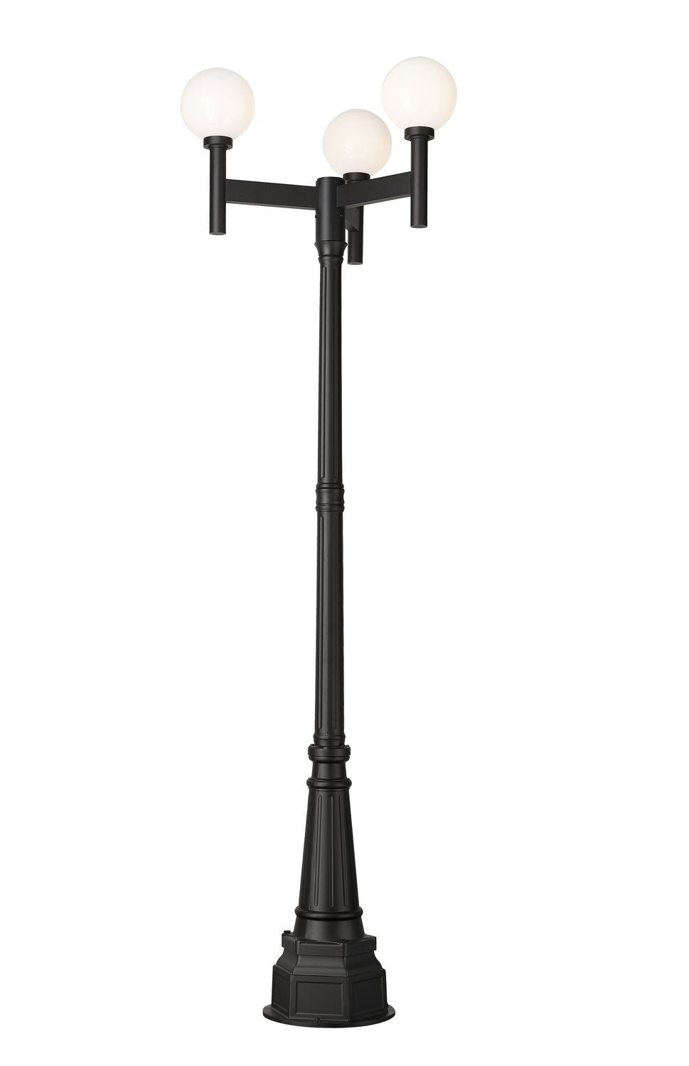 Z-LITE LAURENT OUTDOOR POST MOUNTED FIXTURE | 597MP3-564P-BK - Post