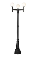 Z-LITE LAURENT OUTDOOR POST MOUNTED FIXTURE | 597MP3-564P-BK - Post