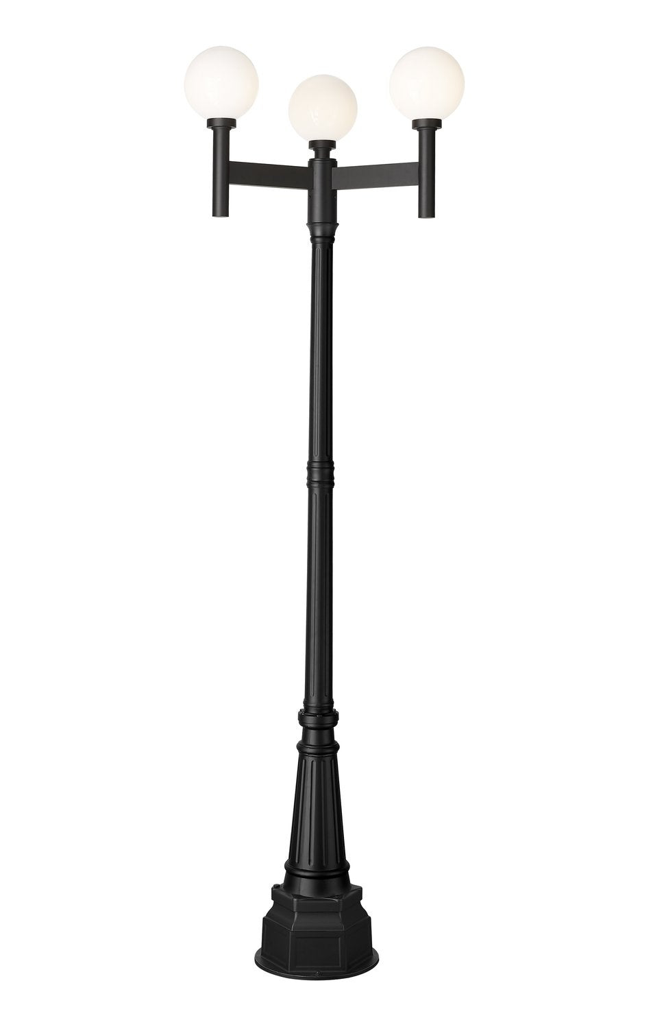 Z-LITE LAURENT OUTDOOR POST MOUNTED FIXTURE | 597MP3-564P-BK - Post