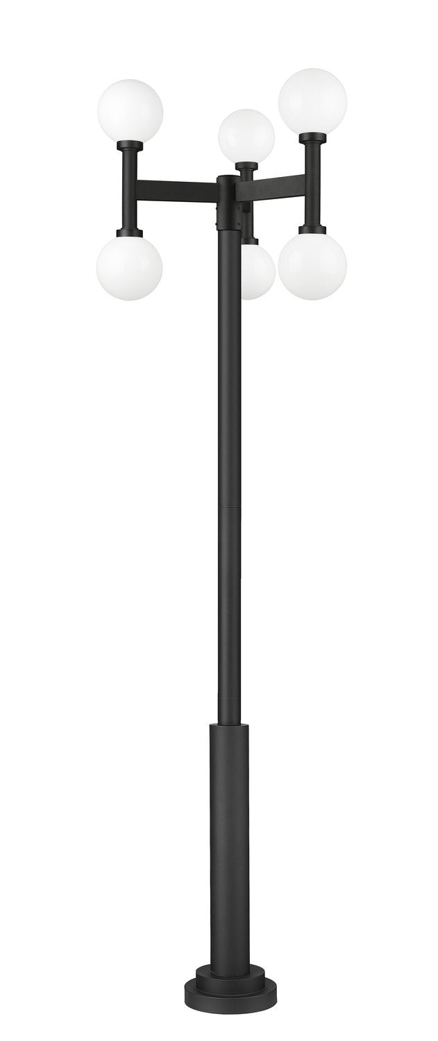 Z-LITE LAURENT OUTDOOR POST MOUNTED FIXTURE | 597MP6-5010P-BK - Post