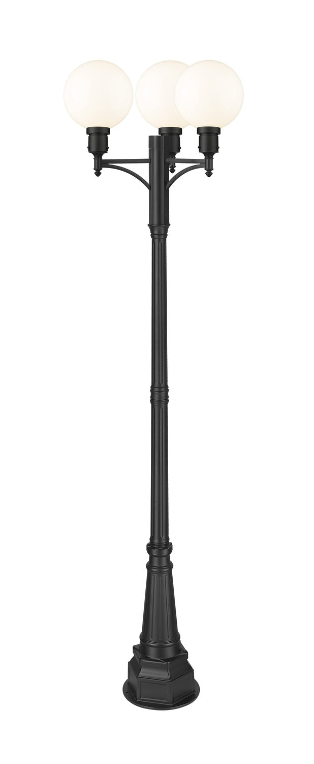 Z-LITE LAURENT OUTDOOR POST MOUNTED FIXTURE | 597PHB-3-564P-BK - Post