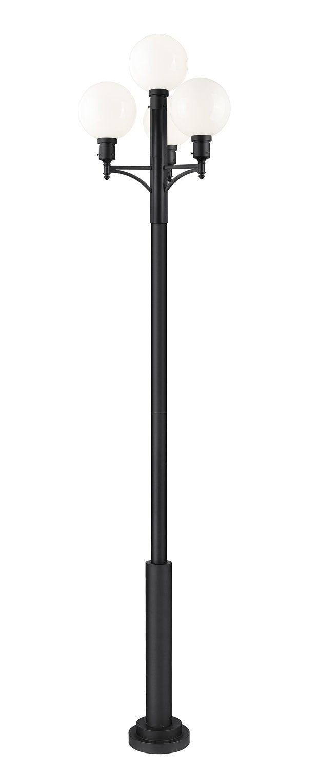 Z-LITE LAURENT OUTDOOR POST MOUNTED FIXTURE | 597PHB-4-5010P-BK - Post