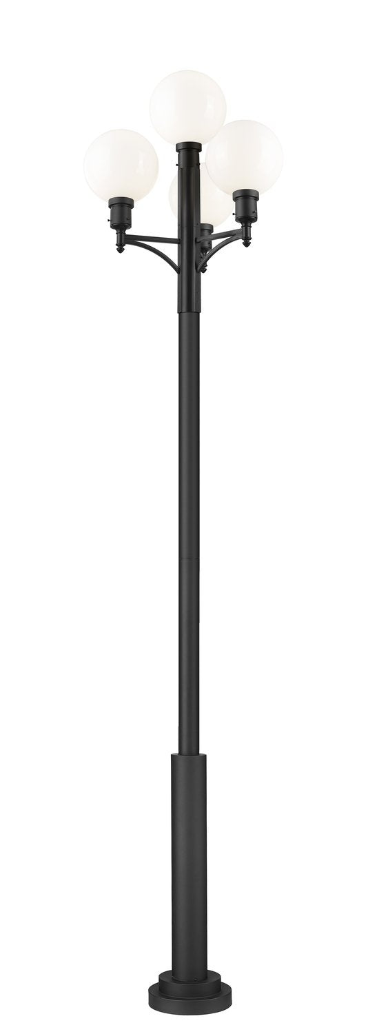 Z-LITE LAURENT OUTDOOR POST MOUNTED FIXTURE | 597PHB-4-5010P-BK - Post