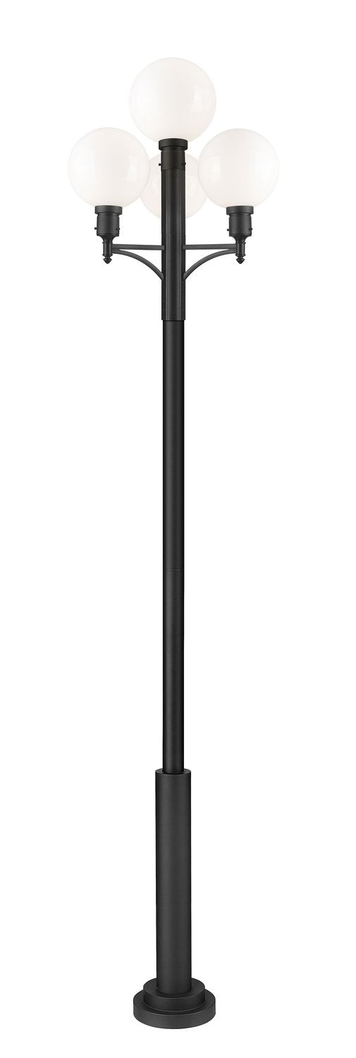 Z-LITE LAURENT OUTDOOR POST MOUNTED FIXTURE | 597PHB-4-5010P-BK - Post