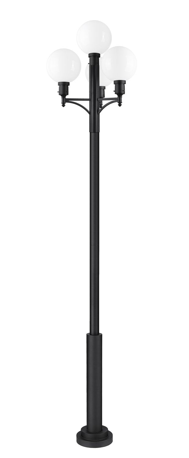 Z-LITE LAURENT OUTDOOR POST MOUNTED FIXTURE | 597PHB-4-5010P-BK - Post