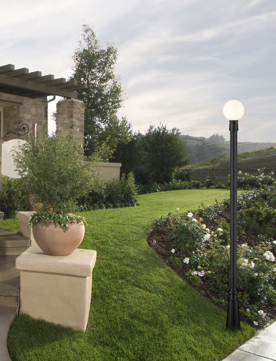 Z-LITE LAURENT OUTDOOR POST MOUNTED FIXTURE | 597PHM-519P-BK - Post