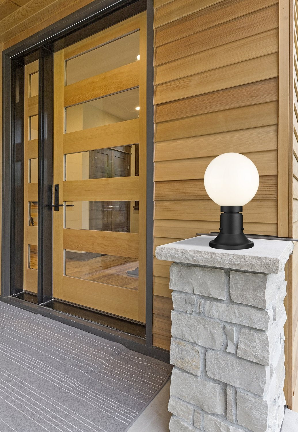 Z-LITE LAURENT OUTDOOR PIER MOUNTED FIXTURE | 597PHM-553PM-BK - Post