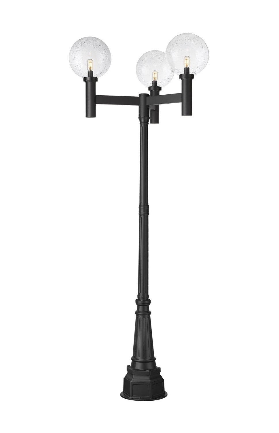 Z-LITE LAURENT OUTDOOR POST MOUNTED FIXTURE | 599BP3-564P-BK - Post