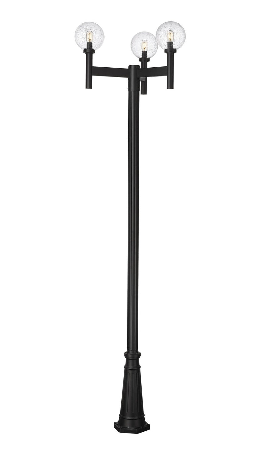 Z-LITE LAURENT OUTDOOR POST MOUNTED FIXTURE | 599MP3-519P-BK - Post