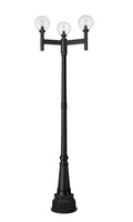 Z-LITE LAURENT OUTDOOR POST MOUNTED FIXTURE | 599MP3-564P-BK - Post