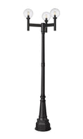 Z-LITE LAURENT OUTDOOR POST MOUNTED FIXTURE | 599MP3-564P-BK - Post