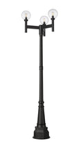 Z-LITE LAURENT OUTDOOR POST MOUNTED FIXTURE | 599MP3-564P-BK - Post