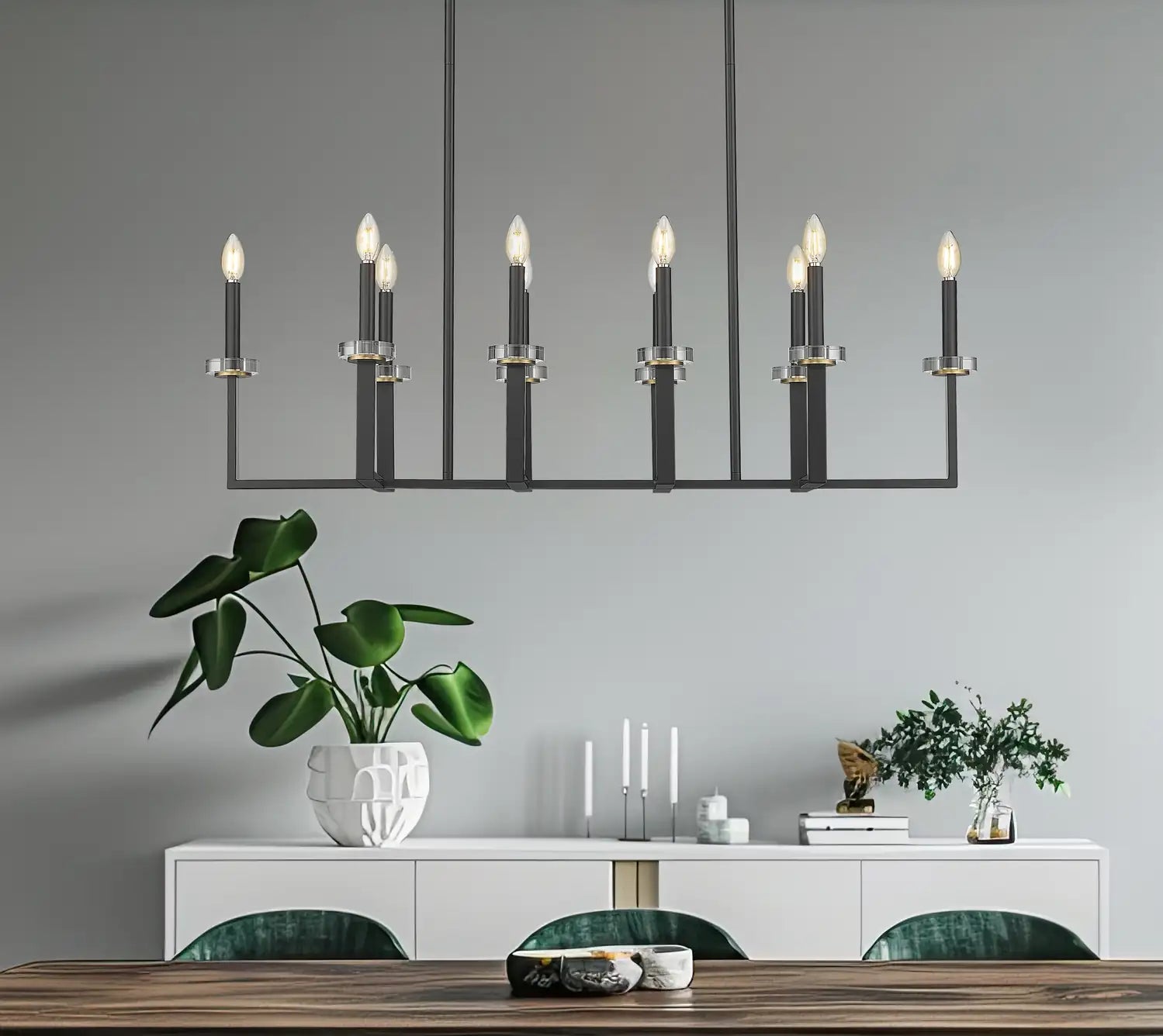 Z-LITE, GAULTIER LINEAR CHANDELIER, LINEAR LIGHT