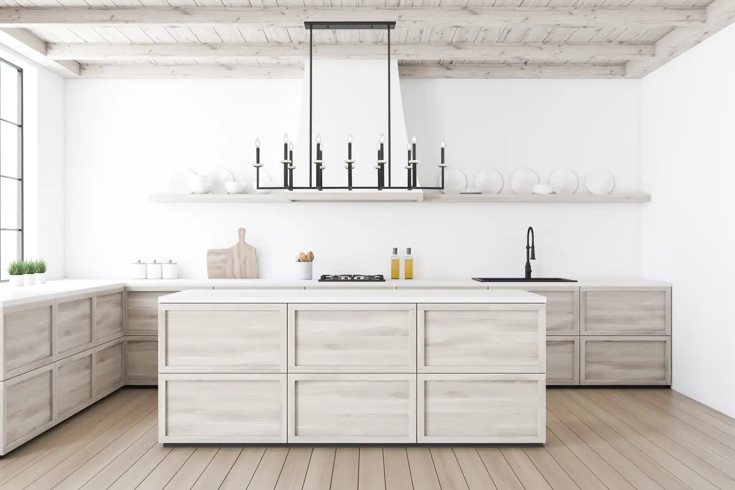 Z-LITE, GAULTIER LINEAR CHANDELIER, LINEAR LIGHT