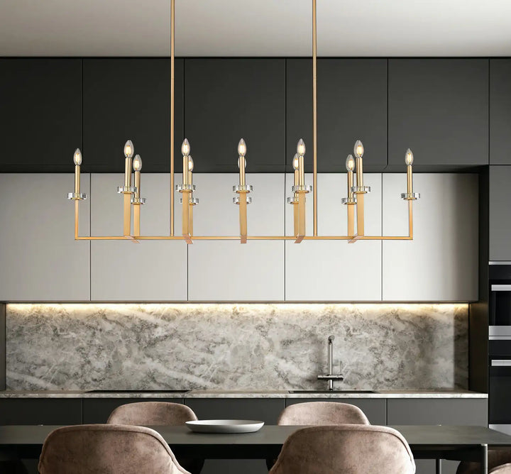 Z-LITE, GAULTIER LINEAR CHANDELIER, LINEAR LIGHT