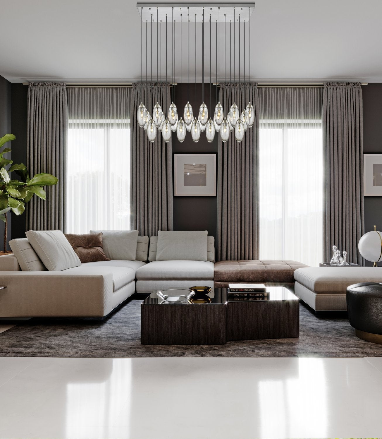 Z-LITE, ARDEN LINEAR CHANDELIER, LINEAR LIGHT