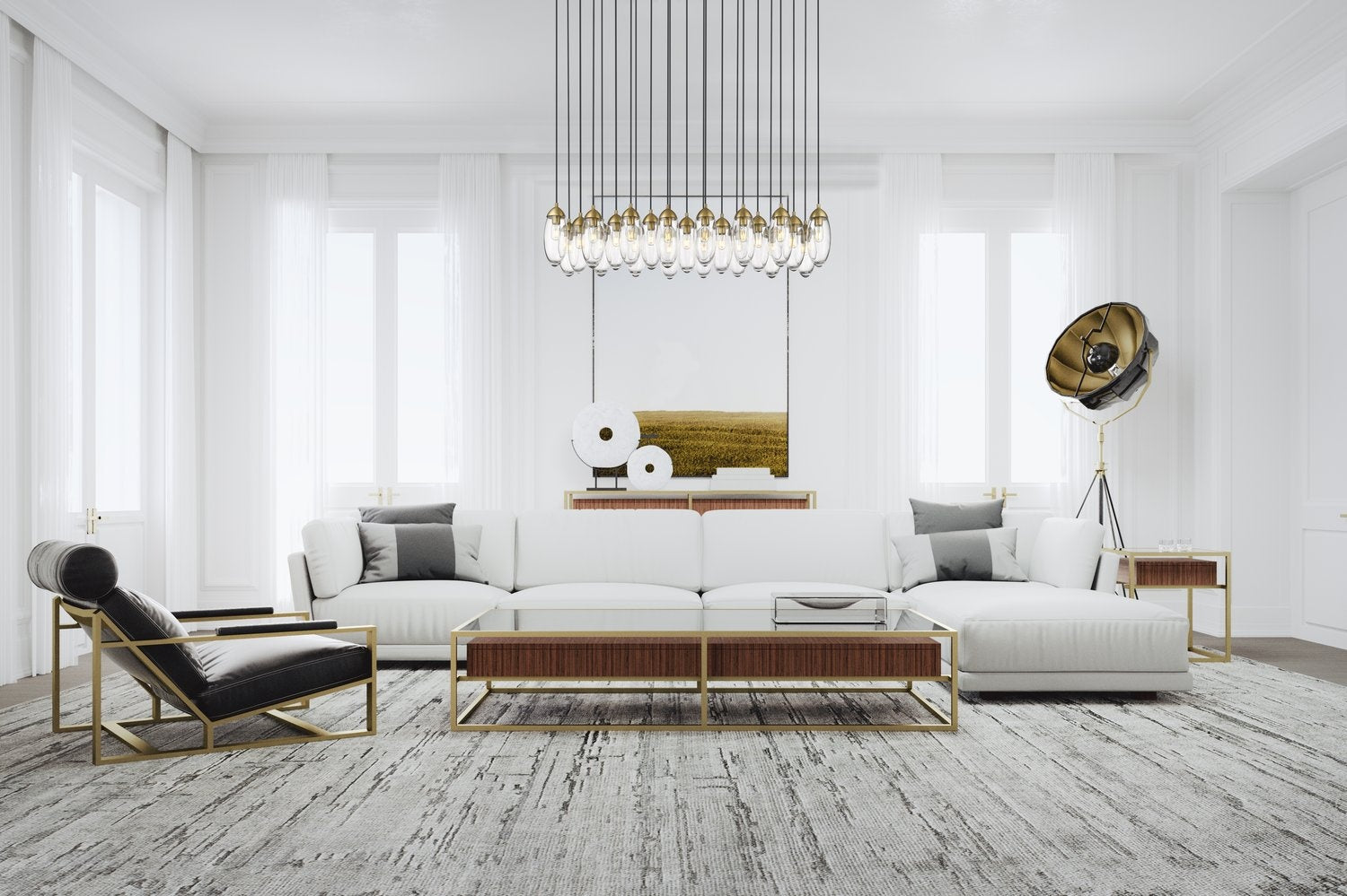 Z-LITE, ARDEN LINEAR CHANDELIER, LINEAR LIGHT