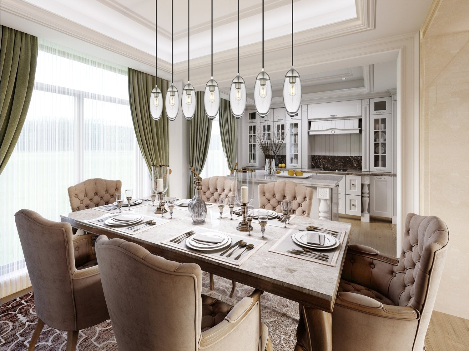 Z-LITE, ARDEN LINEAR CHANDELIER, LINEAR LIGHT