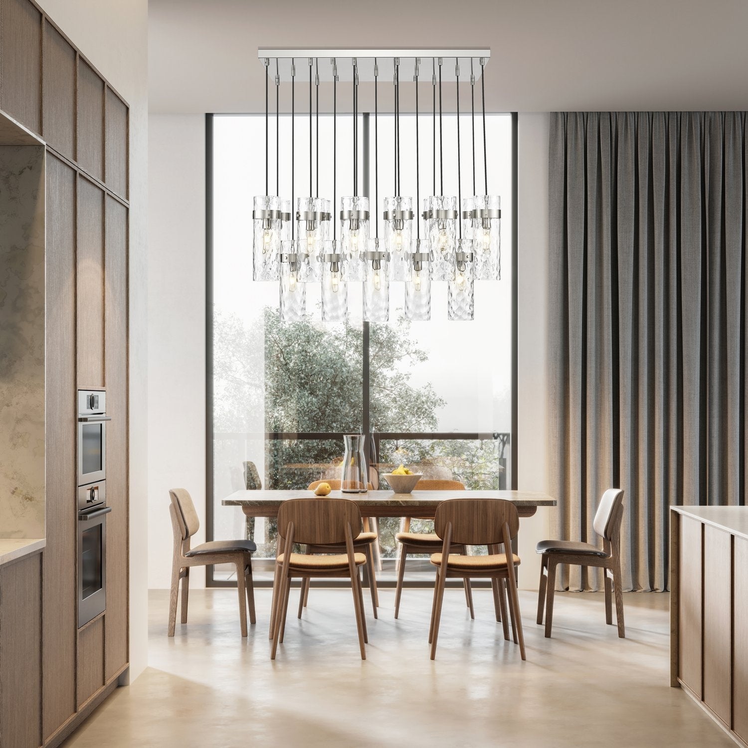 Z-LITE, FONTAINE LINEAR CHANDELIER, LINEAR LIGHT