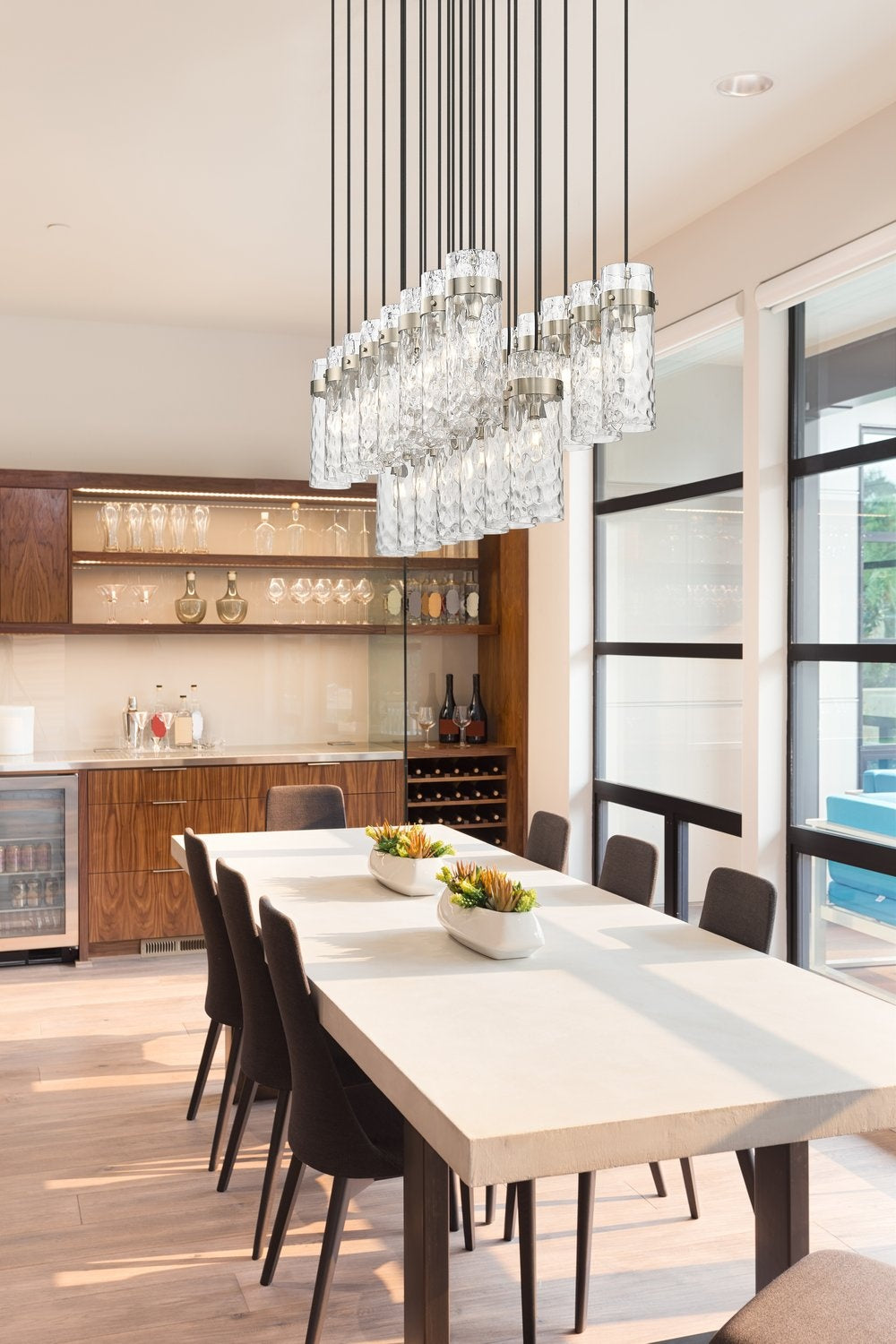 Z-LITE, FONTAINE LINEAR CHANDELIER, LINEAR LIGHT