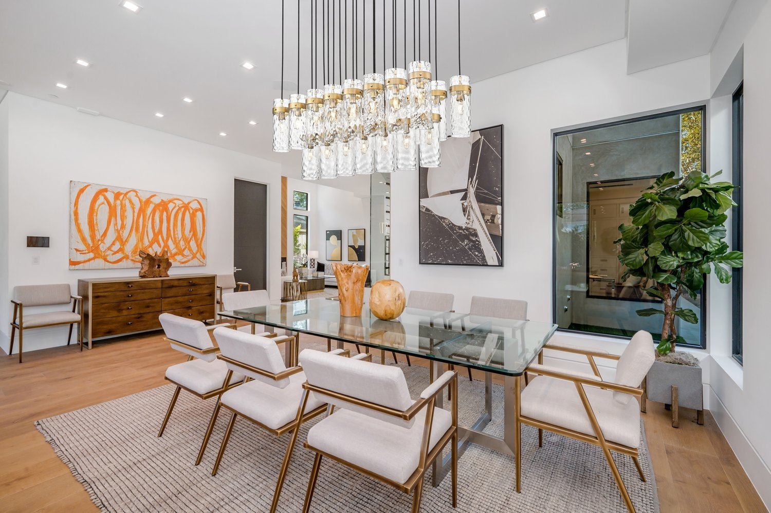 Z-LITE, FONTAINE LINEAR CHANDELIER, LINEAR LIGHT
