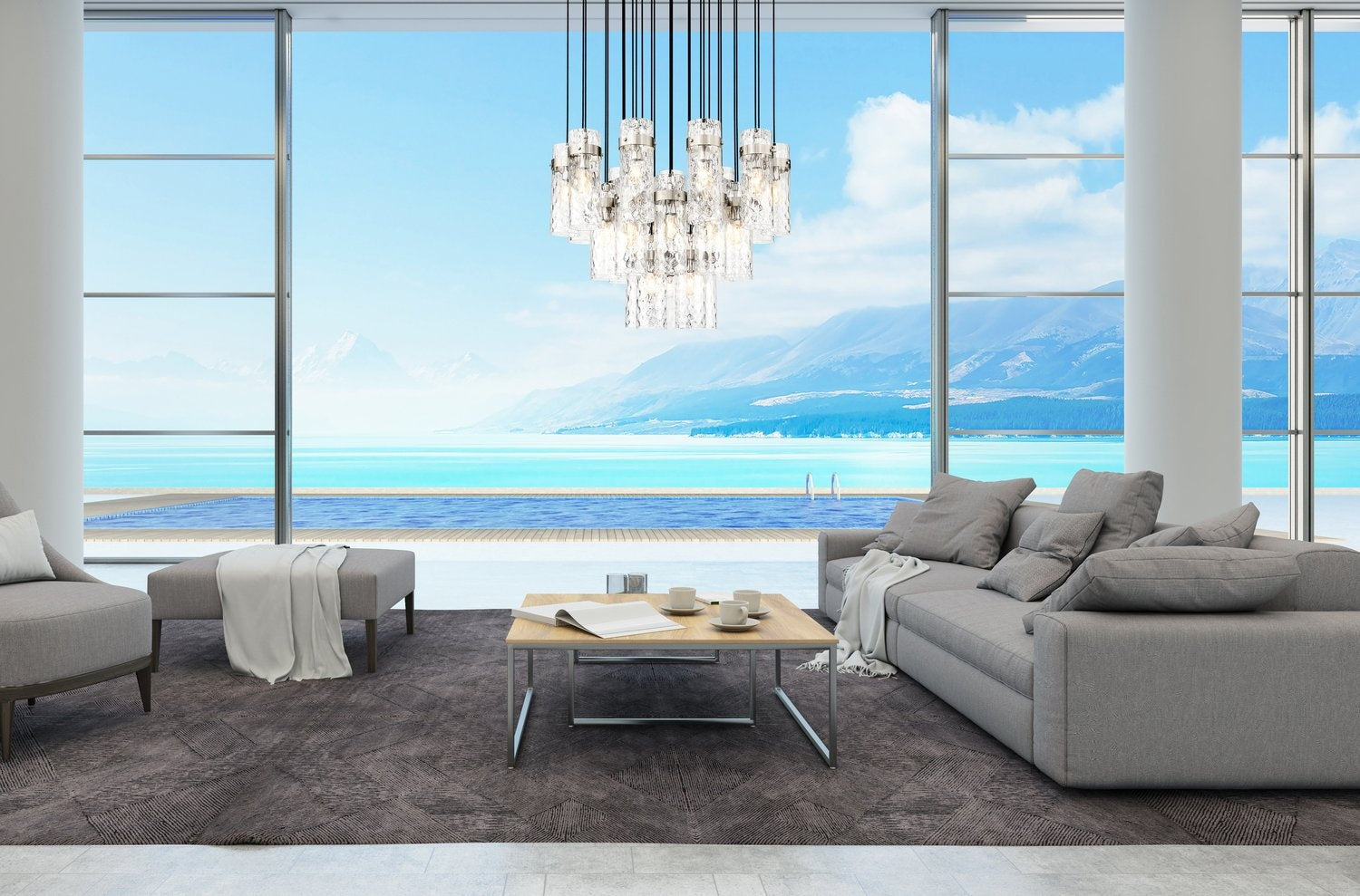 Z-LITE, FONTAINE CHANDELIER, CHANDELIER LIGHT