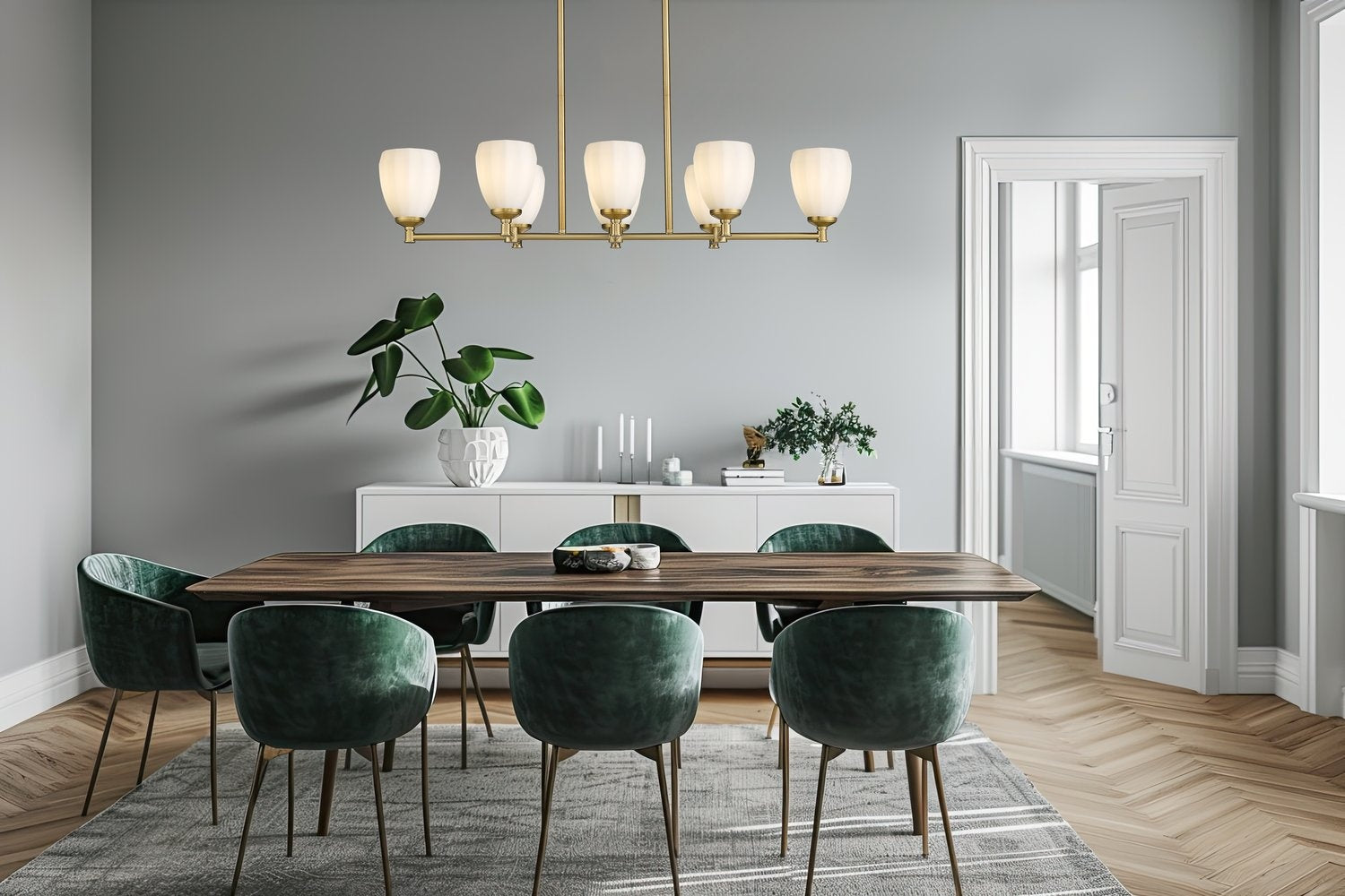Z-LITE, OREN LINEAR CHANDELIER, LINEAR LIGHT