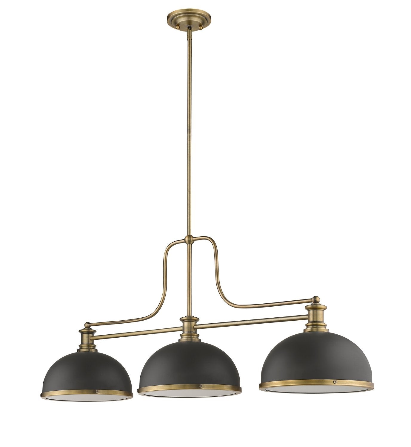 Z-LITE MELANGE BILLIARD | 725-3HBR-D12BRZ+HBR