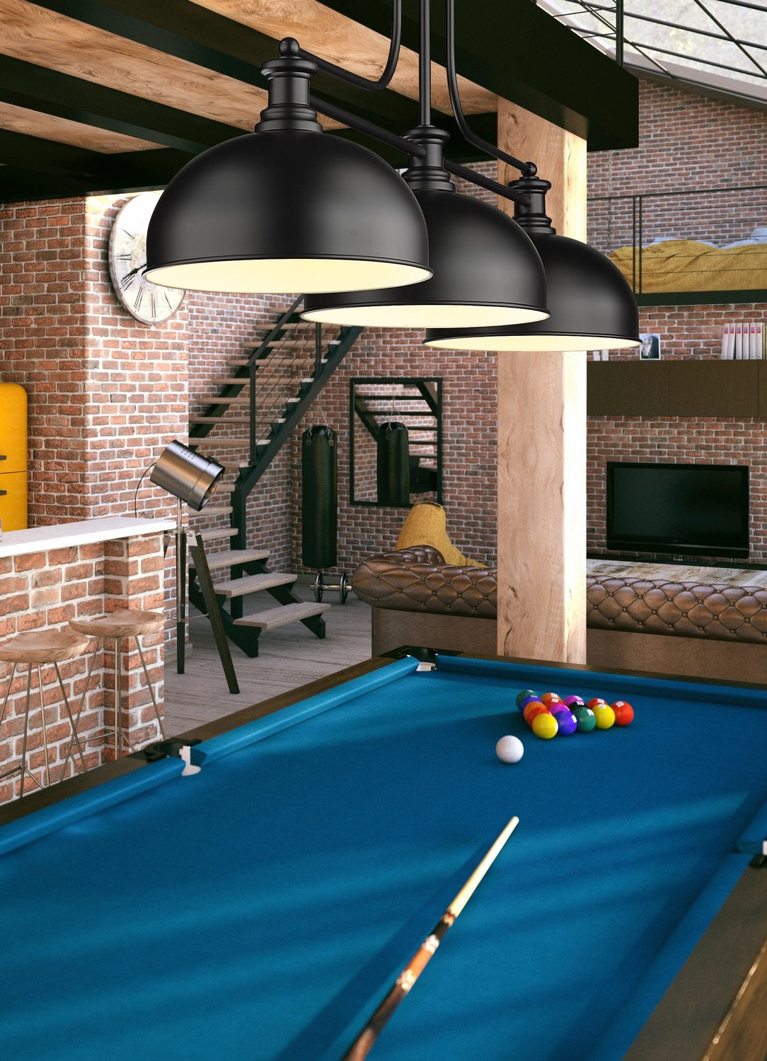 Z-LITE, MELANGE 3 LIGHT BILLIARD, LINEAR LIGHT