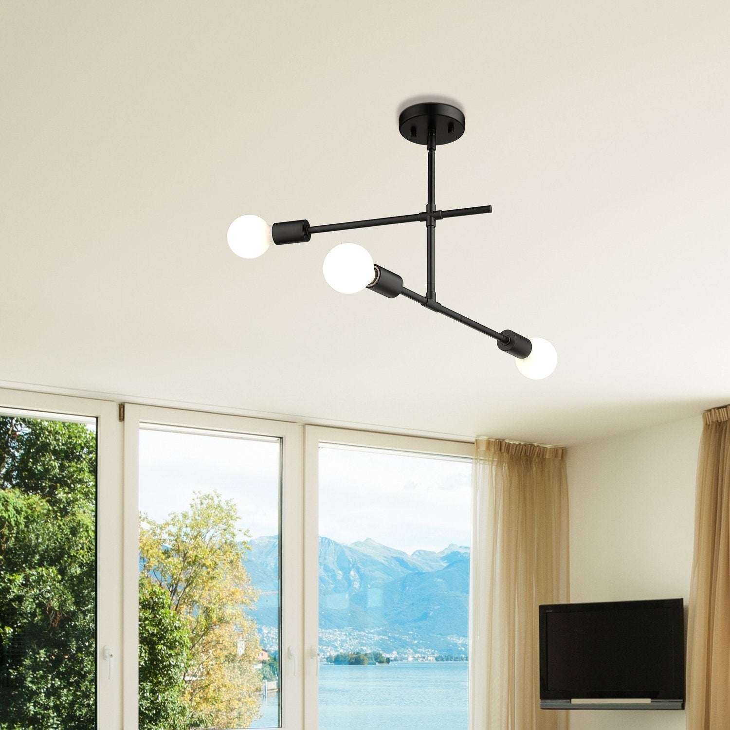 Z-LITE, MODERNIST SEMI FLUSH MOUNT, SEMI FLUSH MOUNT LIGHT