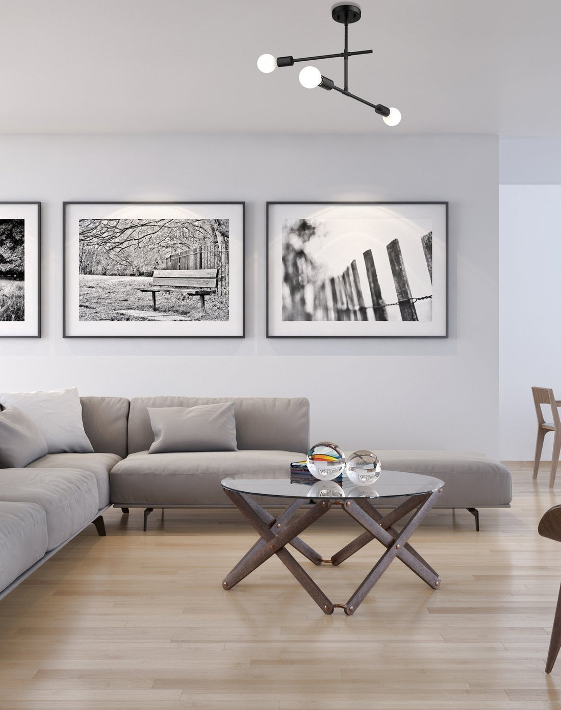 Z-LITE, MODERNIST SEMI FLUSH MOUNT, SEMI FLUSH MOUNT LIGHT