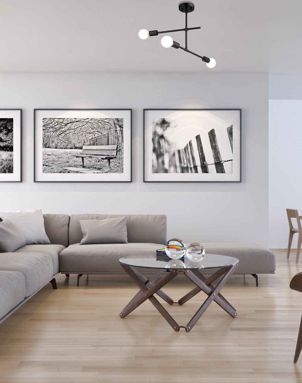 Z-LITE, MODERNIST SEMI FLUSH MOUNT, SEMI FLUSH MOUNT LIGHT