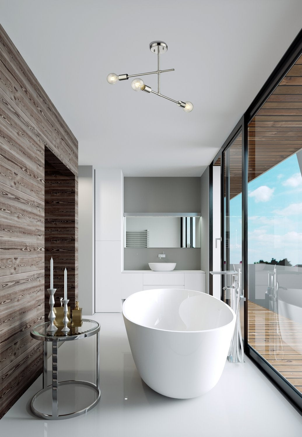 Z-LITE, MODERNIST SEMI FLUSH MOUNT, SEMI FLUSH MOUNT LIGHT
