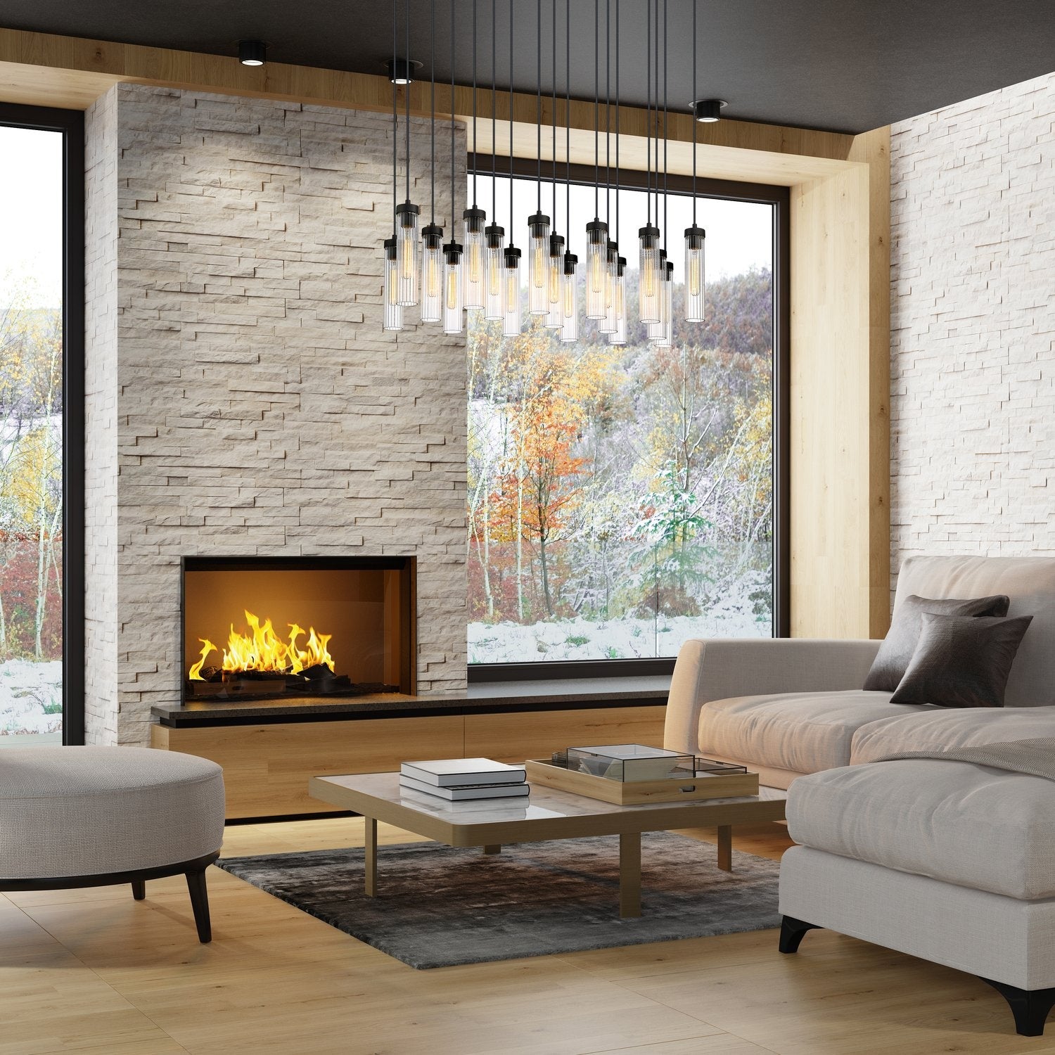 Z-LITE, BEAU LINEAR CHANDELIER, LINEAR LIGHT
