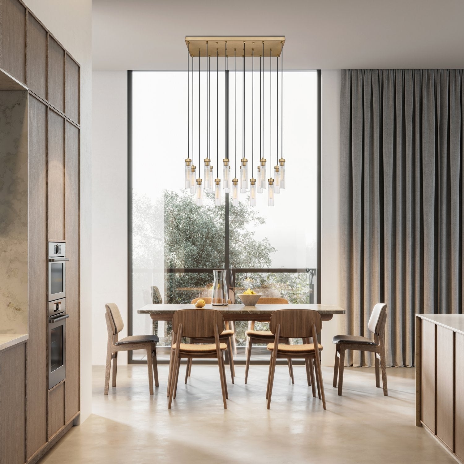 Z-LITE, BEAU LINEAR CHANDELIER, LINEAR LIGHT