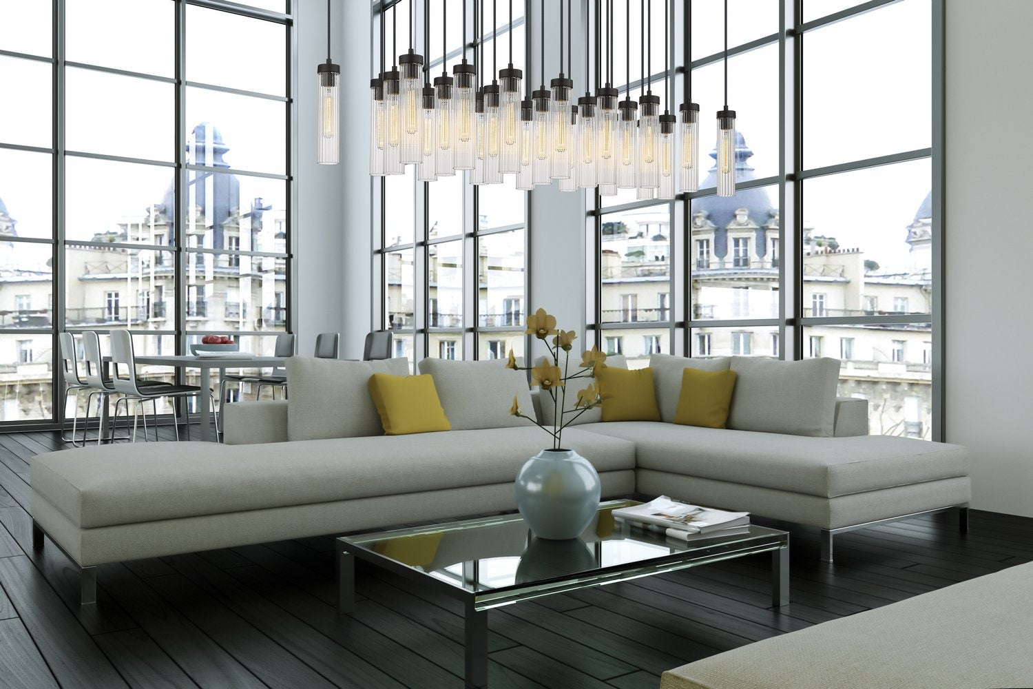 Z-LITE, BEAU LINEAR CHANDELIER, LINEAR LIGHT