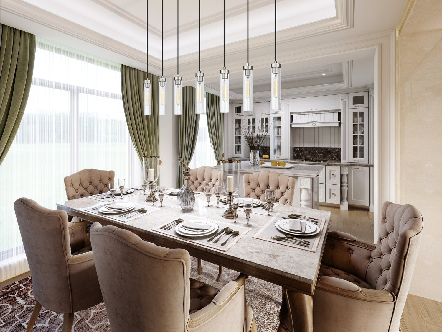 Z-LITE, BEAU LINEAR CHANDELIER, LINEAR LIGHT FIXTURE