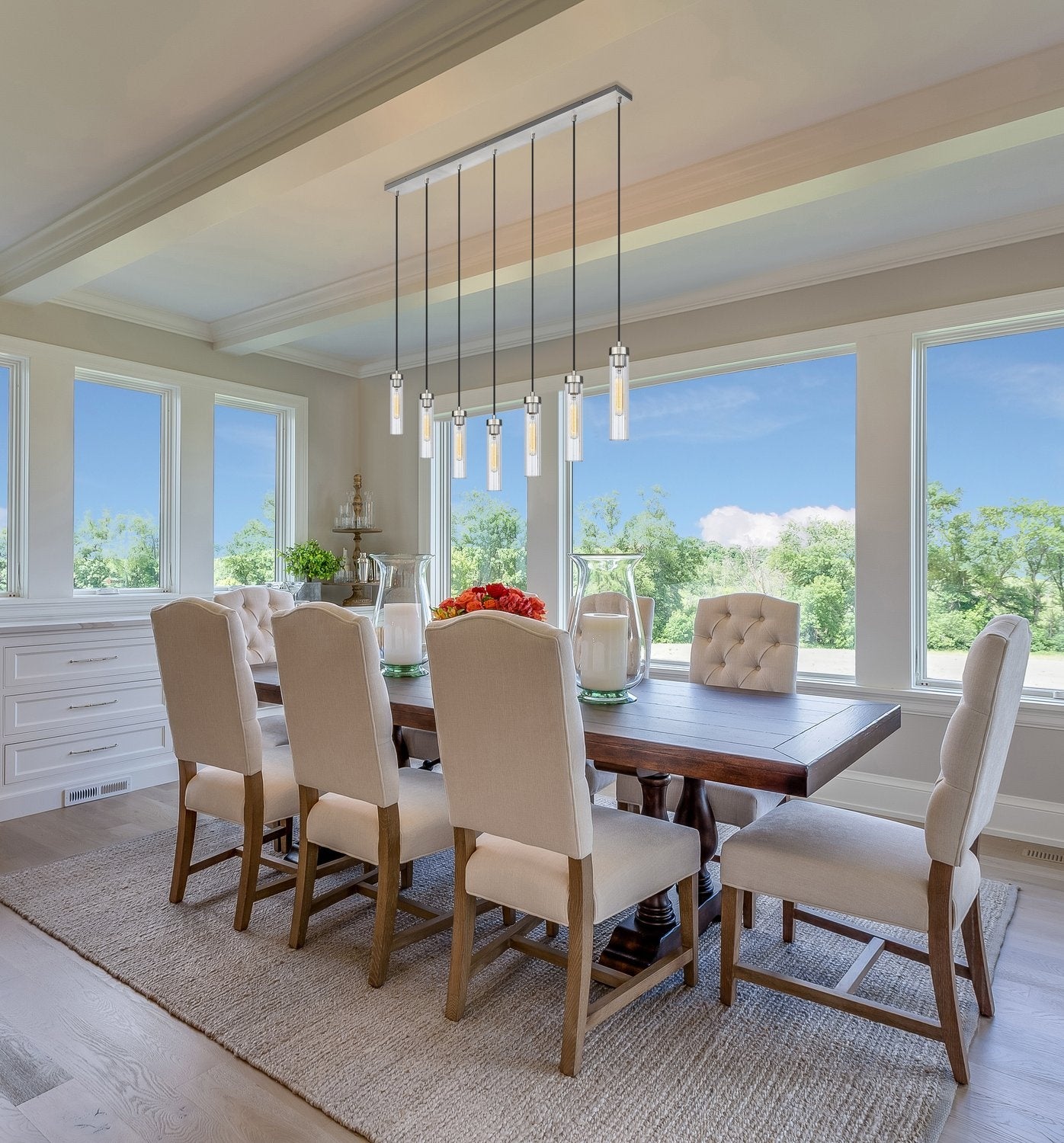 Z-LITE, BEAU LINEAR CHANDELIER, LINEAR LIGHT