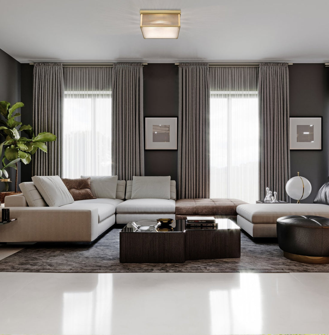 Z-LITE, CARNABY FLUSH MOUNT, FLUSH MOUNT CEILING LIGHTS 