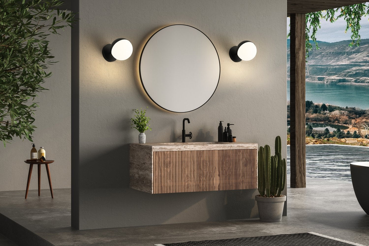 Z-LITE, REALM SPHERE WALL SCONCE, WALL SCONCES