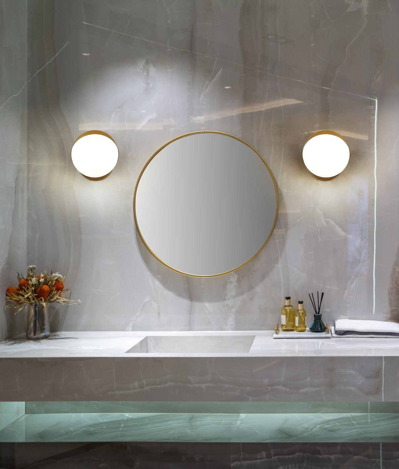 Z-LITE, REALM SPHERE WALL SCONCE, WALL SCONCES