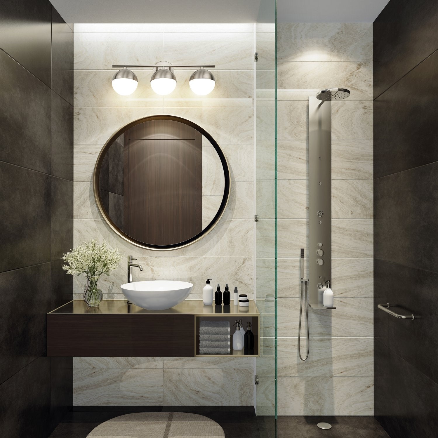 Z-LITE, REALM SPHERE VANITY, VANITY LIGHT