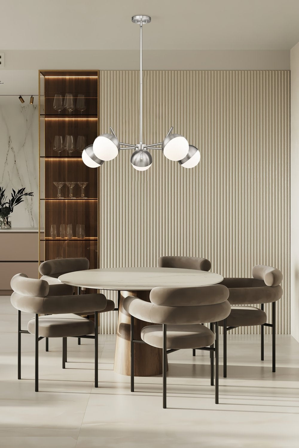 Z-LITE, REALM SPHERE CHANDELIER, CHANDELIER LIGHT